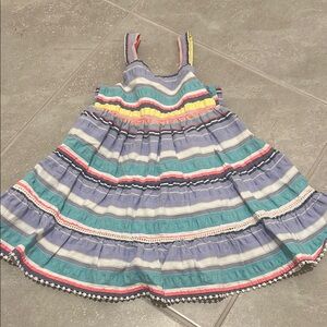 Colorful Striped Kids Dress